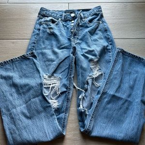 aeropostale high rise dad jeans